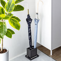 karari（カラリ） 珪藻土 アンブレラスタンド 6本用ストレート ブラック 傘立て 1個 アネスティカンパニー