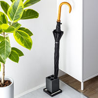 karari（カラリ） 珪藻土 アンブレラスタンド 4本用ストレート ブラック 傘立て 1個 アネスティカンパニー