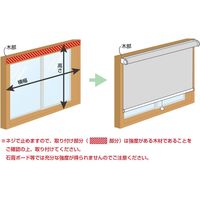 ナプコインテリア 【飛沫防止】 防炎+抗ウイルス 透明 ロールスクリーン チェーン式 幅720×高さ1900mm （飛沫対策） 1本（直送品）