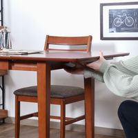 不二貿易 レノバ エクステンションダイニングテーブル 幅1200×奥行750×高さ710mm ブラウン 98896 1台（直送品）