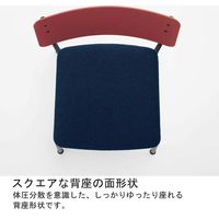 【組立設置込】コクヨ プロッカ ハイチェア 背合板座布張 ティンバーミディアム×ダークフォレスト×ホワイト 1脚（直送品）