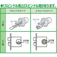 Benry(ベンリー) ディンプルキー取替レバーハンドル レバーにかえーる 2スピンドルタイプ 清水 5個（直送品）
