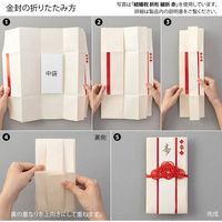 デザインフィル 金封 結婚祝 折形 細折 1枚入（中袋付） 金 25494006 1セット（2個）