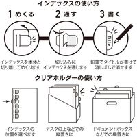インデックスクリアホルダー A4 インデックス付き 2枚入 クジャク柄 35406006 1パック×3 デザインフィル（直送品）