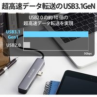 ドッキングステーション タイプC ハブ HDMI SD microSD USBハブ DST-C16SV/EC エレコム 1個（直送品）