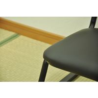 エイ・アイ・エス 楽座椅子 ロータイプ ブラック RCL-01BK-4PCS 1セット(4脚入)（直送品）