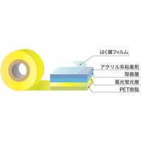 日東エルマテリアル エルクライト高輝度蓄光・蛍光テープ 19mm×5m 2個セット LK-LIGHT-1905LEMON 1セット(2個)（直送品）