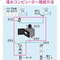 カクダイ 潅水コンピューター (自動散水タイマー) 凍結防止機能つき GA-QE005 1台（直送品）
