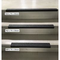 セーフラン安全用品 階段用滑り止めカバー 762×75×25mm 黒 コンクリート設置用ネジ付属 12083-C 1個（直送品）
