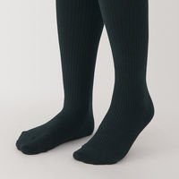 【レディース】無印良品 婦人 足なり直角 かかとに合う リブ編みタイツ 婦人S 黒 良品計画