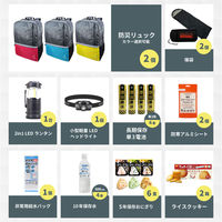 防災セット 2人用 レッド×イエロー 40Lビッグリュック 寝袋 スリーピングバッグ 防災士監修 防災グッズ 大容量 警戒レベル3（直送品）