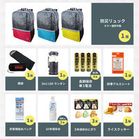 防災セット 1人用 レッド 40Lビッグリュック 寝袋 スリーピングバッグ 防災士監修 防災グッズ 大容量 警戒レベル3（直送品）