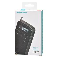 オーム電機 AudioComm 2バンドポケットラジオ 充電式 ブラック 03-7052 1台