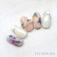 TSUMEKIRA(ツメキラ) ネイルシール インクアート colorful/カラフル NN-INK-004 1セット(3枚)（直送品）