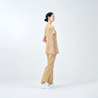 住商モンブラン パンツ レディス 半ゴム サンドベージュ L UM700-5/0 1枚　スクラブ（直送品）