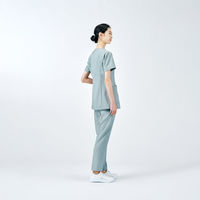 住商モンブラン パンツ レディス 半ゴム アースブルー L UM700-11/P 1枚　スクラブ（直送品）