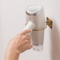 ポッシュリビング ドライヤーホルダー アンティークゴールド W10×D12×H4cm アイアン 63503 1個（直送品）