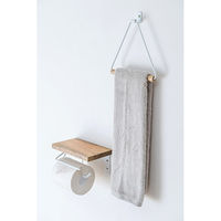 ポッシュリビング トイレットペーパーホルダー シングル ホワイト W20×D11×H9cm アイアン/マンゴーウッド 41370 1個（直送品）