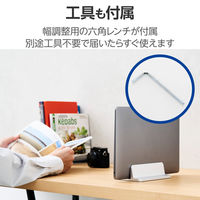エレコム ノートPCスタンド タブレットスタンド 縦置き はさみ幅15~65mm シルバー PCA-LTSV03SV 1個（直送品）