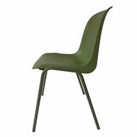 会議用チェアELENA ワントーン オリーブ 1脚 イタリア製 ミーティングチェア 会議椅子 キャスター無し グリーン