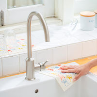 （100%天然素材）スポンジワイプ S 北欧ふきん セルロース 抜群の吸水力 キャッツ マルチカラー 1個 イーオクト