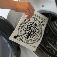 （100%天然素材）スポンジワイプ S 北欧ふきん セルロース 抜群の吸水力 エコフレンドリー ブラック ホワイト 1個 イーオクト