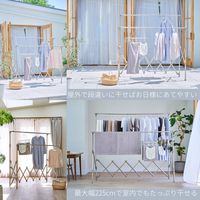 藤栄 伸縮アルミ物干し ワイド シャンパンゴールド 1セット（3組）