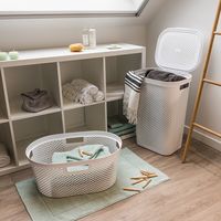 CURVER Infinity（インフィニティ） ふた付きバスケット 60L ホワイト 1セット（3個）