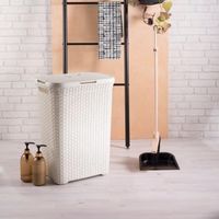CURVER Style（スタイル） ランドリーふた付きバスケット 60L ホワイト 1セット（3個）
