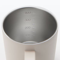 無印良品 目盛り付き 保温保冷 蓋付きマグカップ グレーベージュ 400mL 良品計画
