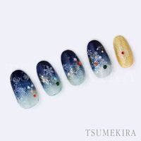 イングカワモト TSUMEKIRA(ツメキラ) ネイルシール 雪の結晶10 ホワイトクリスマス NN-YUK-111 1セット(3枚)（直送品）