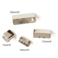 日本紐釦貿易 先止金具 10mm巾 12個 アンティークゴールド SGM-W10-AG 1セット(12個入×5袋/合（直送品）