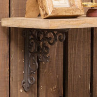 ポッシュリビング アイアンブラケット ホワイト W3.5×D18.5×H18.5cm キャストアイアン 62033 1セット(2個)（直送品）