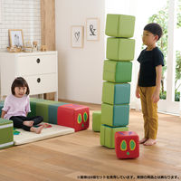 【軒先渡し】コイズミファニテック Hagu はらぺこあおむし キューブクッション 1辺190mm HG-HA733 1セット(5個入)（直送品）