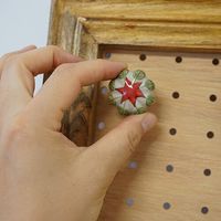 ポッシュリビング セラミックノブ φ3cm×D3cm セラミック/アイアン 30591 1セット(2個)（直送品）