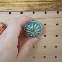 ポッシュリビング セラミックノブ φ3.5cm×D3cm セラミック/アイアン 30598 1セット(2個)（直送品）