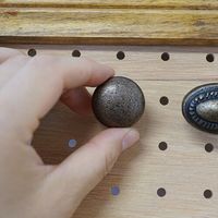 ポッシュリビング アイアンノブ φ3cm×D2.5cm 62538 1セット(3個)（直送品）