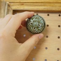 ポッシュリビング セラミックノブ φ4cm×D3.5cm セラミック/アイアン 30691 1セット(2個)（直送品）