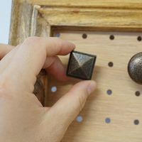 ポッシュリビング アイアンノブ W2.5×D2×H2.5cm 62534 1セット(3個)（直送品）