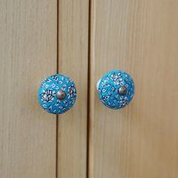 ポッシュリビング セラミックノブ φ3.5cm×D3.5cm セラミック/アイアン 30596 1セット(2個)（直送品）