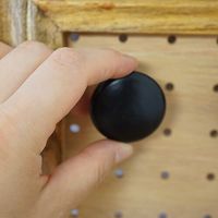 ポッシュリビング アイアンノブ φ3.5cm×D2.5cm キャストアイアン/アイアン 63373 1セット(2個)（直送品）