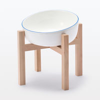 無印良品 磁器 ペット用フードボウル 大 ブルーライン 良品計画