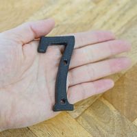 ポッシュリビング アイアンナンバー 「0」 W4.5×D0.5×H8cm キャストアイアン 62363 1セット(3個)（直送品）