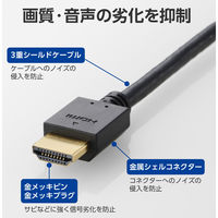HDMI ケーブル ハイスピード 2m 4K 30Hz ARC ブラック DH-HD14E20BK2 エレコム 1個