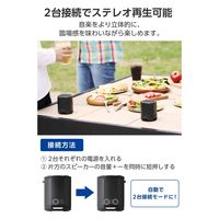 Bluetoothポータブルスピーカー mini 防水IPX6 microSD対応 ブラック（直送品）