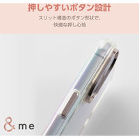 iPhone16 ケース ハイブリッド 衝撃吸収 オーロラ &me クリア PM-A24AHVCACR エレコム 1個（直送品）