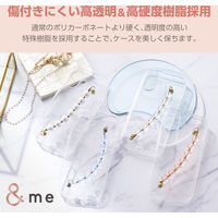 iPhone16 ケース ハイブリッド 衝撃吸収 ハンドバンド付 クリア×ピンクビーズ PM-A24AHVHBPN エレコム 1個（直送品）