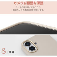 iPhone16 ケース ハイブリッド シリコン アンチダストコート グレージュ PM-A24ASCSHGB エレコム 1個（直送品）