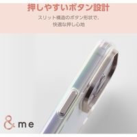 iPhone16 Pro ケース ハイブリッド 衝撃吸収 オーロラ クリア PM-A24CHVCACR エレコム 1個（直送品）