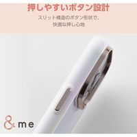 iPhone16 Pro ケース ハイブリッド 衝撃吸収 オーロラ ホワイト PM-A24CHVCAWH エレコム 1個（直送品）